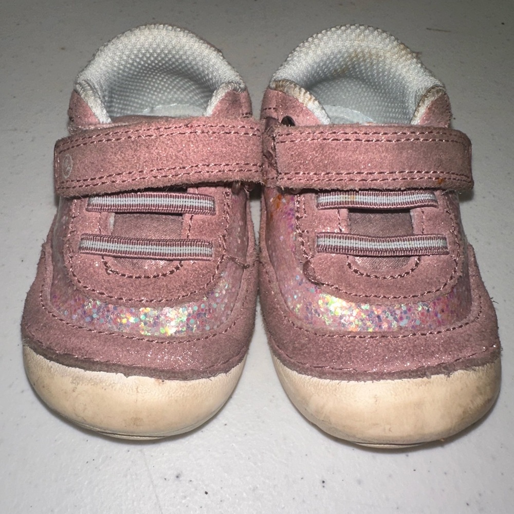 Stride Rite Toddler Girls 3M Pink Glitter Training Sneakers